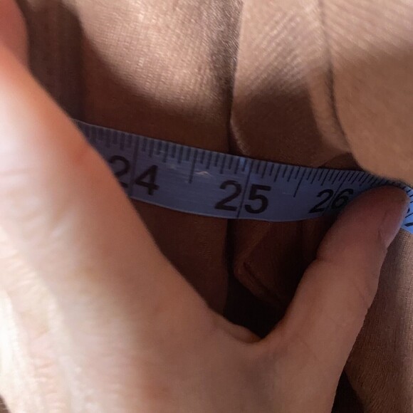 Shein Women Brown Long Sleeve Utility Jumpsuit XL Belted Button Front Ribbed - Picture 7 of 8